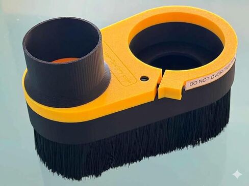 CNC Brush Dust Shoe for 80mm Router/Spindle – Magnetic Quick-Release Split Base, 2-1/2" Vacuum Port, CNC Dust Boot for Router & Milling Machine in Kuwait
