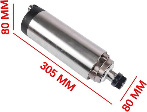 Air Cooled Spindle 14A 80mm 2 Poles ER20 Replacement for CNC Router Machine | 110V 2.2KW 400Hz in Kuwait