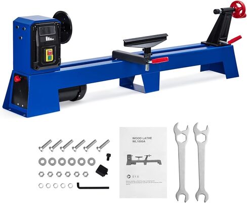 Benchtop Wood Lathe 400W 4 Speed Wood Turning Machine 14x40" in Kuwait