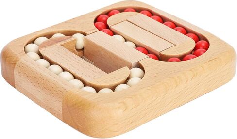 Planar Ball Wooden Toy, Bead Maze Puzzle Game for Brain Teaser Logic Development, with Beech Wood Stress Relief for Kids Adults in Kuwait