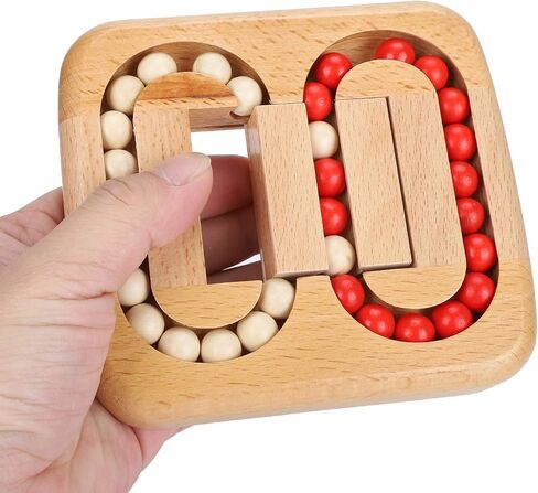 Planar Ball Wooden Toy, Bead Maze Puzzle Game for Brain Teaser Logic Development, with Beech Wood Stress Relief for Kids Adults in Kuwait