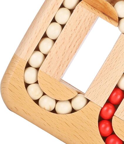 Planar Ball Wooden Toy, Bead Maze Puzzle Game for Brain Teaser Logic Development, with Beech Wood Stress Relief for Kids Adults in Kuwait