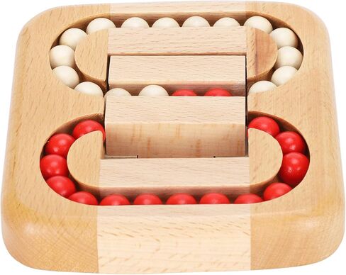 Planar Ball Wooden Toy, Bead Maze Puzzle Game for Brain Teaser Logic Development, with Beech Wood Stress Relief for Kids Adults in Kuwait