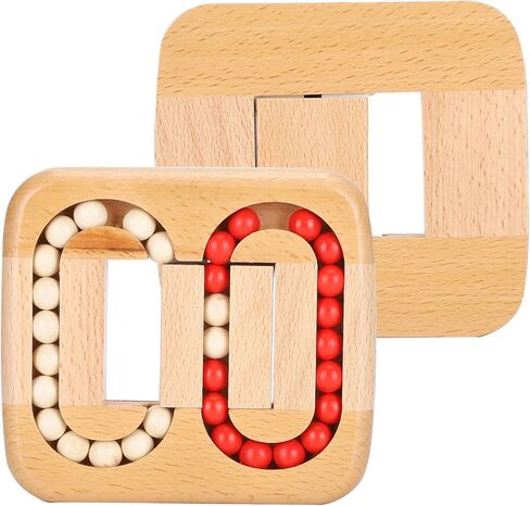 Planar Ball Wooden Toy, Bead Maze Puzzle Game for Brain Teaser Logic Development, with Beech Wood Stress Relief for Kids Adults in Kuwait
