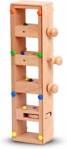 Wooden Pylon Toy Easy to Grasp Wooden Bead Preschool Toy with Knobs for Preschoolers, Kids in Kuwait