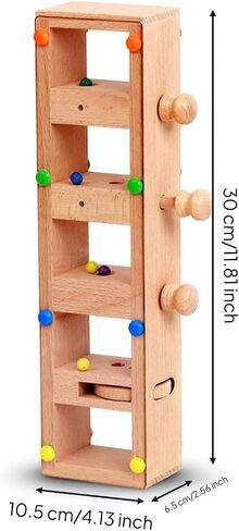 Wooden Pylon Toy Easy to Grasp Wooden Bead Preschool Toy with Knobs for Preschoolers, Kids in Kuwait