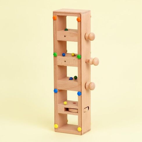 Wooden Pylon Toy Easy to Grasp Wooden Bead Preschool Toy with Knobs for Preschoolers, Kids in Kuwait
