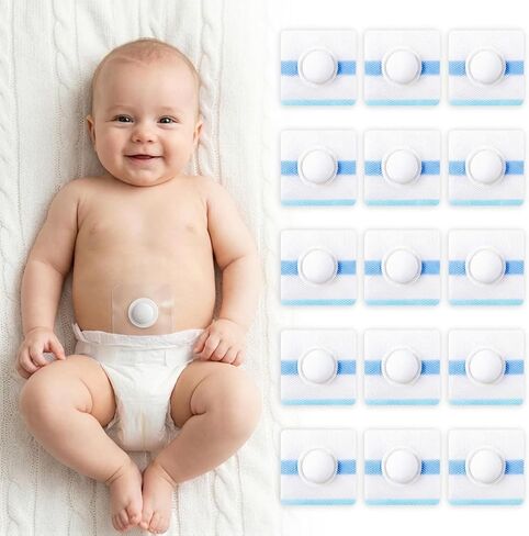 25Pcs Baby Belly Navel Patches,Umbilical Hernia Patch with Pads | Individually Wrapped,Infant Belly Button Corrector for Newborns with Protruding Navel, Gentle Baby Essentials (2.8 inches) in Kuwait