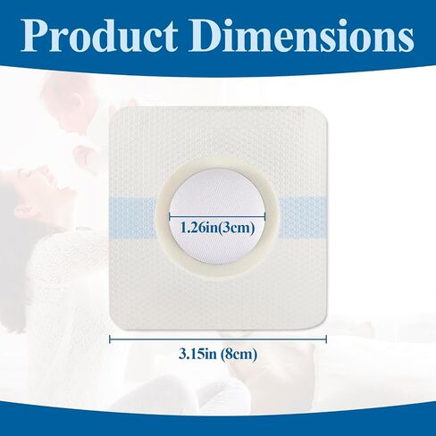10Pcs Baby Belly Navel Patches, Waterproof Umbilical Hernia Patch with Cotton Pads, Infant Belly Button Corrector for Newborns with Protruding Navel, 3.15×3.15 Inch, Gentle Baby Essentials in Kuwait