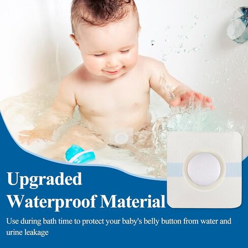 10Pcs Baby Belly Navel Patches, Waterproof Umbilical Hernia Patch with Cotton Pads, Infant Belly Button Corrector for Newborns with Protruding Navel, 3.15×3.15 Inch, Gentle Baby Essentials in Kuwait