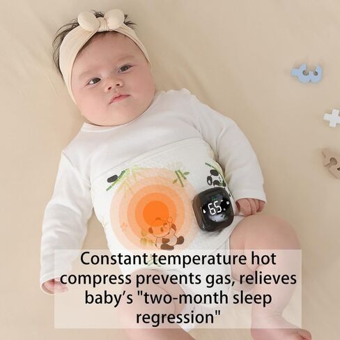 Relief for Infant Colic and Gas - Rechargeable Smart Heated Abdominal Belt with Vibration Function, Relieves Bloating and Stomach Discomfort | Rechargeable Electronic Smart Heat Compressor, 3 Heat Settings, 5 Massage Settings in Kuwait