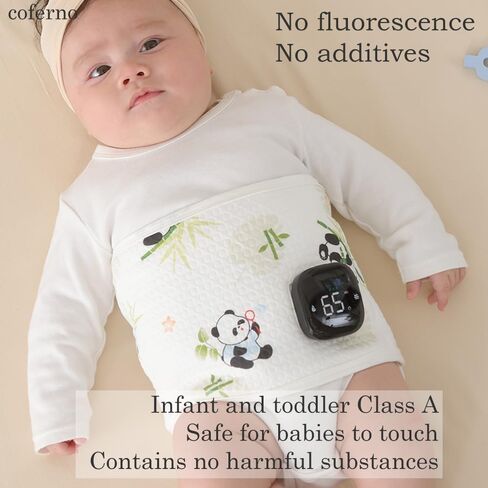 Relief for Infant Colic and Gas - Rechargeable Smart Heated Abdominal Belt with Vibration Function, Relieves Bloating and Stomach Discomfort | Rechargeable Electronic Smart Heat Compressor, 3 Heat Settings, 5 Massage Settings in Kuwait