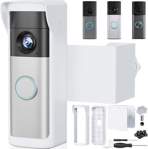 2026 Upgrade Anti-Theft Video Doorbell Mount for Ring Newest Battery Doorbell/Plus/Pro(2nd Gen), Adjustable No-Drill Mounting Video Camera Doorbell Cover Holder for Home Rentals, Not for Security Door in Kuwait