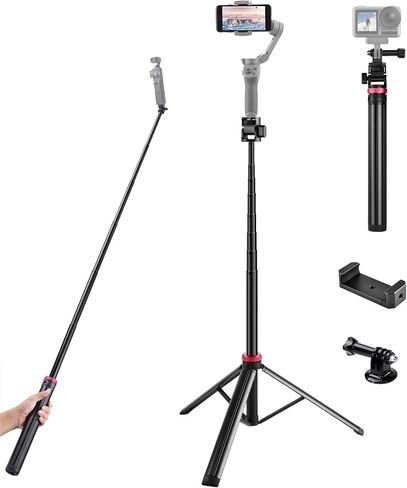 80 Inches Osmo-Pocket Floor Tripod-Stand Holder for DJI Osmo Pocket 4 3 2 1 / Osmo-Mobile 8 7P 7 6 5 4 / Osmo Action 5 pro 4 3 2 1 in Kuwait