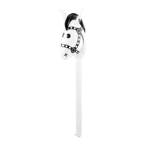 kowaku Horsehead Stick Toy PVC Inflatable Stick Horse Favor Hobby Horse Riding Toy Blowing Up Animal for Kids Suitable for Gift, White Head in Kuwait