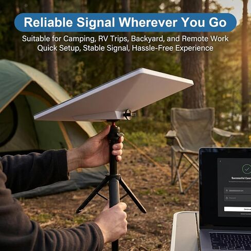 Mini Tripod Mount, 360° Tilt Angle & Height Adjustable Stand Mount for Starlink Models, Portable Mini Tripod Kit with Durable Aluminum Build for Outdoor Camping, Traveling & RV in Kuwait