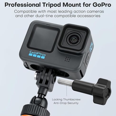 40cm/15.75" Action Camera Selfie Stick Tripod with 360° Ball Head, Extendable Handheld Monopod for Vertical Shooting, Lightweight Vlogging Accessories for GoPro, DJI Osmo Action, Insta360 Ace Pro in Kuwait