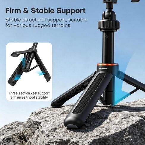 40cm/15.75" Action Camera Selfie Stick Tripod with 360° Ball Head, Extendable Handheld Monopod for Vertical Shooting, Lightweight Vlogging Accessories for GoPro, DJI Osmo Action, Insta360 Ace Pro in Kuwait