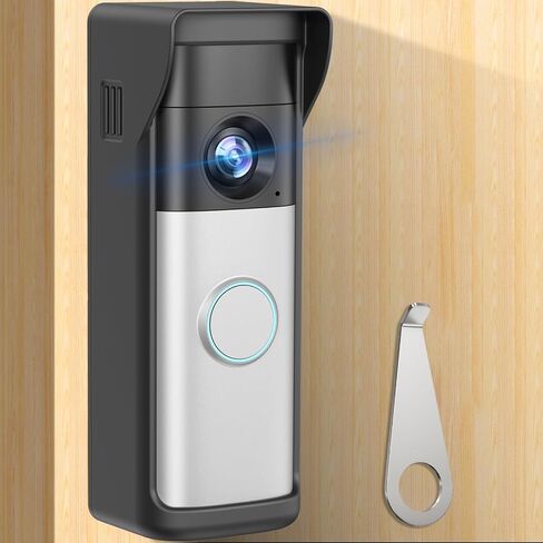 No-Drill Adhesive Mount - 2026 New Upgraded for Ring Battery Doorbell/Plus/Pro (2nd Gen-Newest Model), Camera Door Mounting Holder Bracket Accessories Easy Installation for Apartments Office Houses in Kuwait