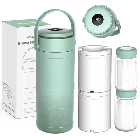 Portable Breast Milk Cooler Bottle with Digital Temp Display | 24H 360 Cooling, No Ice Packs Needed, 22oz Capacity with 2 BPA-Free Bottles, CPC Certified, Travel & Commute in Kuwait
