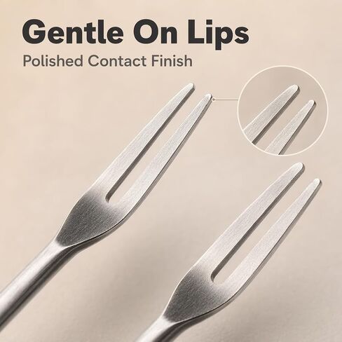 2pcs Dessert Fork Prong Durable 8 Inches Pickle Fork 304 Stainless Steel Olive Kitchen in Kuwait