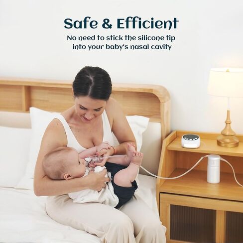 X-Bosak Electric Nasal Aspirator for Baby - Hospital Grade | Mucus Remover with 9 Suction Levels, USB-C Rechargeable, Night Light & Nursery Rhymes, BPA-Free Silicone Tips in Kuwait