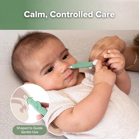 Haakaa Nasal Care Essentials Combo, Nasal Aspirator for Baby with Baby Nose Picker, Gentle Infant Ear & Nose Care Set with Case for Home or Travel in Kuwait