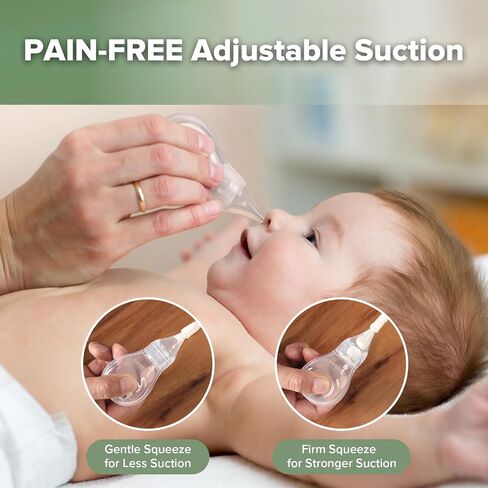 Haakaa Nasal Care Essentials Combo, Nasal Aspirator for Baby with Baby Nose Picker, Gentle Infant Ear & Nose Care Set with Case for Home or Travel in Kuwait