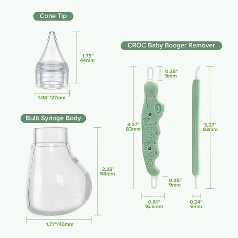 Haakaa Nasal Care Essentials Combo, Nasal Aspirator for Baby with Baby Nose Picker, Gentle Infant Ear & Nose Care Set with Case for Home or Travel in Kuwait
