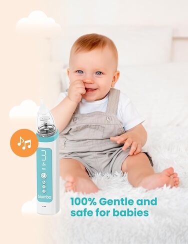 Easy Nose Electric Nasal Aspirator Baby Adjustable Suction Kit - Electric Nose Sucker for Baby Soft Silicone Tips, LED Display, USB-C Rechargeable, Portable Snot Sucker for Toddlers & Infants in Kuwait
