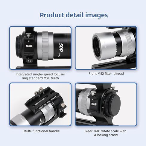Askar 50P Telescope,50mm Aperture F3.8 SD Glass Refractor OTA, Versatile Quadruplet APO Astrograph, 160mm Vixen Dovetail Plate for Deep Sky Astrophotography and Visual Astronomy in Kuwait