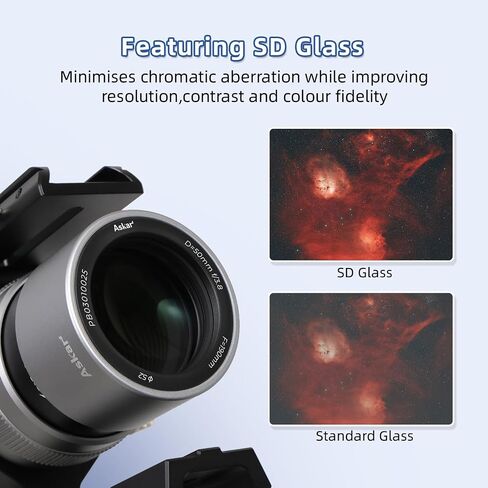 Askar 50P Telescope,50mm Aperture F3.8 SD Glass Refractor OTA, Versatile Quadruplet APO Astrograph, 160mm Vixen Dovetail Plate for Deep Sky Astrophotography and Visual Astronomy in Kuwait