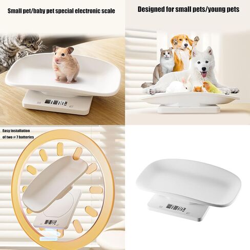Accurate Weighing Scale Portable Pet for Newborns Cats and Dogs with Clear LCD and Hanging Storage Small Animal in Kuwait