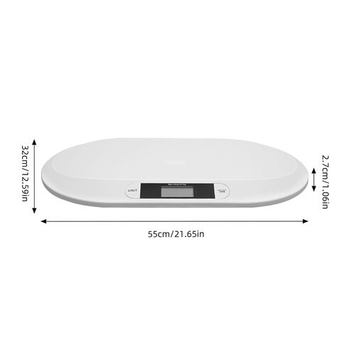 Baby Scale for Infant Weighing 20kg/44lbs Capacity LCD Display Tare Function for Home Pet Use White ABS Plastic in Kuwait