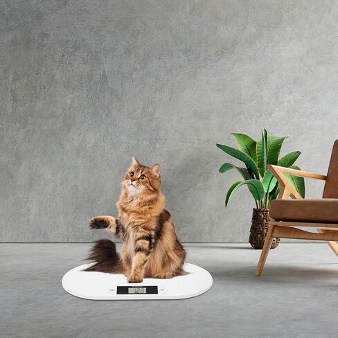 Baby Scale for Infant Weighing 20kg/44lbs Capacity LCD Display Tare Function for Home Pet Use White ABS Plastic in Kuwait