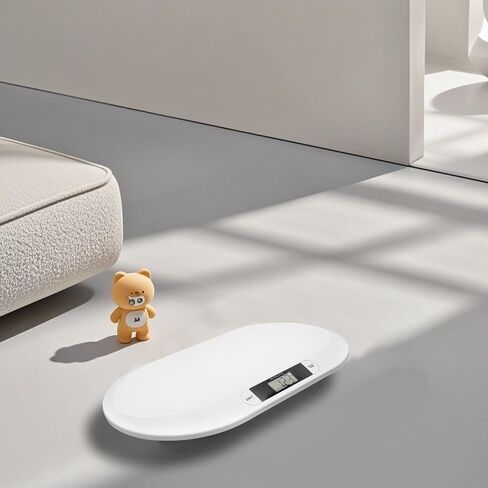 Baby Scale for Infant Weighing 20kg/44lbs Capacity LCD Display Tare Function for Home Pet Use White ABS Plastic in Kuwait
