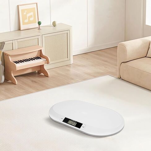 Baby Scale for Infant Weighing 20kg/44lbs Capacity LCD Display Tare Function for Home Pet Use White ABS Plastic in Kuwait