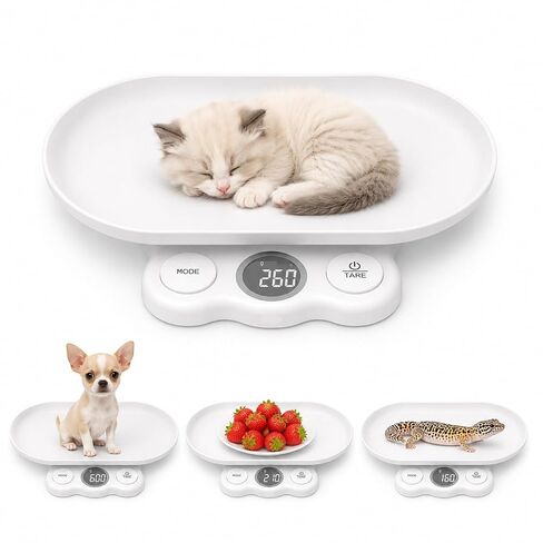 Digital Pet Scale,Best for Newborn Pets,Max 33 lb | Puppy Scale for Weighing, Multi-functional Electronic Weighing Scale,Extra-large Buttons with High-definition Display. in Kuwait