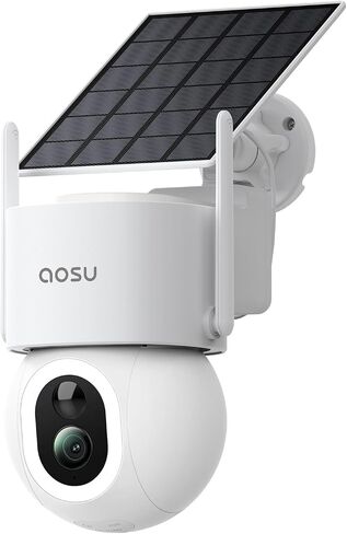 aosu SolarCam D1 Max, 4K Solar Security Cameras Outdoor Wireless, 360° Pan & Tilt Coverage, Auto Tracking, Color Night Vision, Local Storage, No Subscription Required in Kuwait