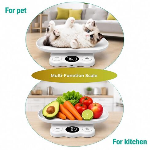Digital Pet Scale,Best for Newborn Pets,Max 33 lb | Puppy Scale for Weighing, Multi-functional Electronic Weighing Scale,Extra-large Buttons with High-definition Display. in Kuwait