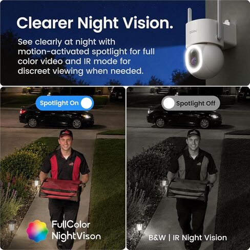 aosu SolarCam D1 Max, 4K Solar Security Cameras Outdoor Wireless, 360° Pan & Tilt Coverage, Auto Tracking, Color Night Vision, Local Storage, No Subscription Required in Kuwait
