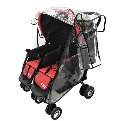 Stroller Rain Cover,Universal Rain Cover for Side by Side Baby Stroller, Double Stroller Cover for Rain and Wind,Baby Outdoor Activities Accessories. in Kuwait