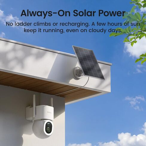 aosu SolarCam D1 Max, 4K Solar Security Cameras Outdoor Wireless, 360° Pan & Tilt Coverage, Auto Tracking, Color Night Vision, Local Storage, No Subscription Required in Kuwait