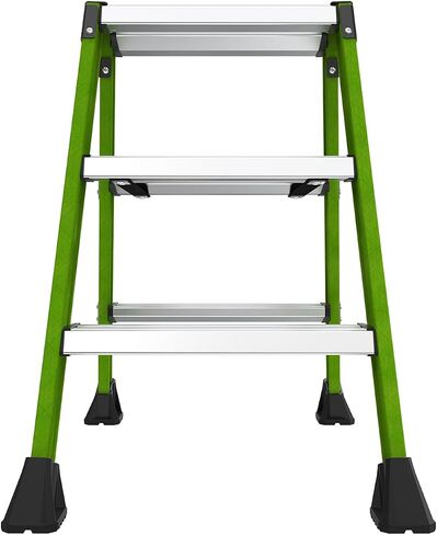 Little Giant Ladders Sure Step 3-Step Fiberglass Step Stool, Type IAA, 375 lb Weight Capacity, ANSI Certified, Extra Heavy Duty (910-00001) in Kuwait