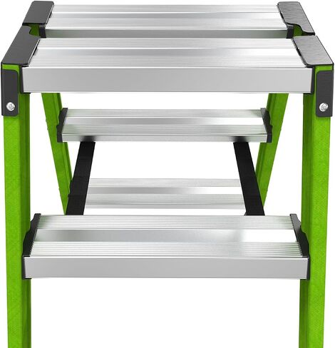 Little Giant Ladders Sure Step 3-Step Fiberglass Step Stool, Type IAA, 375 lb Weight Capacity, ANSI Certified, Extra Heavy Duty (910-00001) in Kuwait