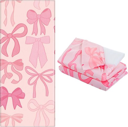 Xuhal 1 Pcs Bow Nap Mat Cover Kids for Boys and Girls 47 x 21.25 Inch Vinyl Sleeping Mat Cover for Preschool Children Kindergarten Toddler Care in Kuwait