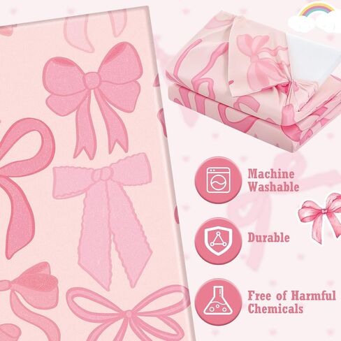 Xuhal 1 Pcs Bow Nap Mat Cover Kids for Boys and Girls 47 x 21.25 Inch Vinyl Sleeping Mat Cover for Preschool Children Kindergarten Toddler Care in Kuwait
