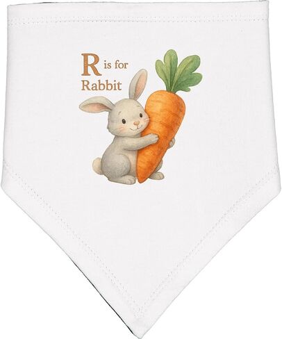 inktastic R Is for Rabbit Alphabet Baby Bandana Bib in Kuwait