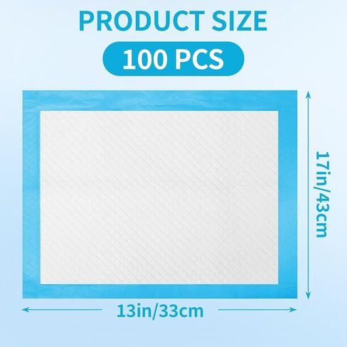 Disposable Changing Pads, 100 Pack 13x18 inch Waterproof Absorbent Leak Proof Breathable Underpads for Baby, Adults & Pets in Kuwait