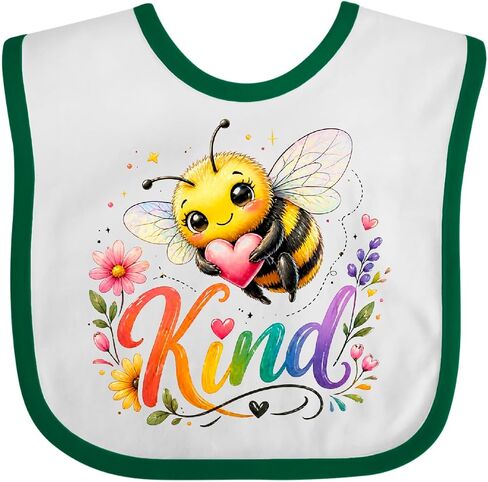 inktastic Bee Kind Baby Bib in Kuwait
